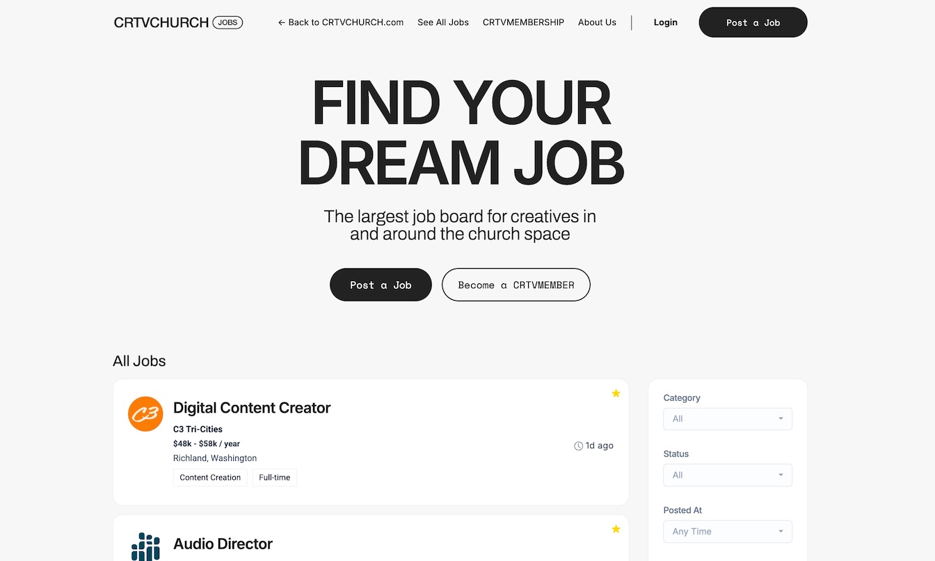 CRTVCHURCH Jobs