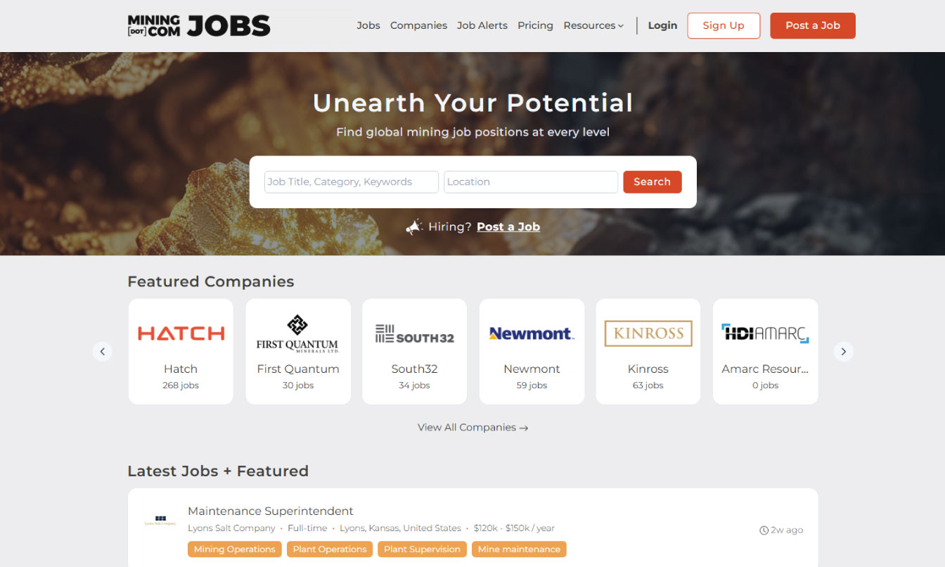 Mining.com's Job Board